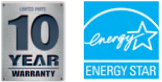 10 year Warranty & Energy Star Logo