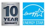 10 Year Warranty & Energy Star Logo
