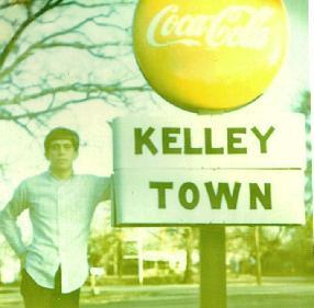 Reynaud HVAC - Kelleytown GA - Buddy Kelley at the original Kelleytown Coca-Cola sign circa 1960's